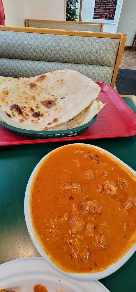 Butter Naan and Butter Chicken Masala